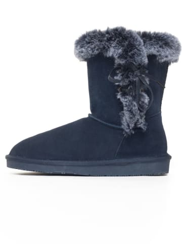 Gooce Leder-Winterstiefel "Alissa" in Dunkelblau