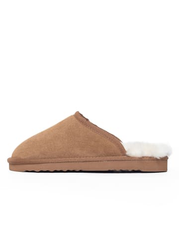 Gooce Pantoffels van schapenvacht "Emeralda" lichtbruin