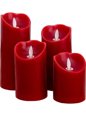 näve 4-delige set: ledkaarsen donkerrood