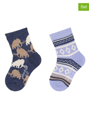 Sterntaler 2-delige set: sokken blauw/donkerblauw