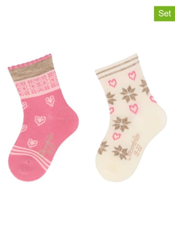 Sterntaler 2er-Set: Socken in Rosa/ Creme