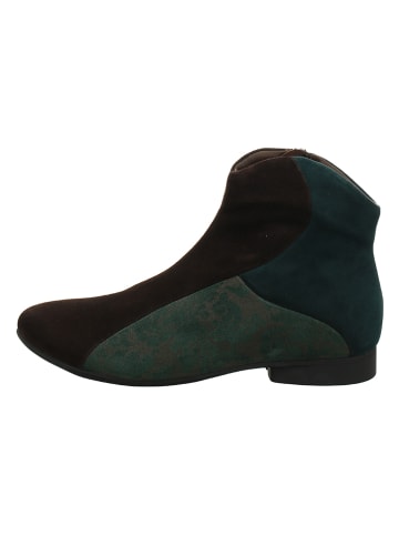 Think! Leder-Ankle-Boots "Guad 2" in Schwarz/ Grün