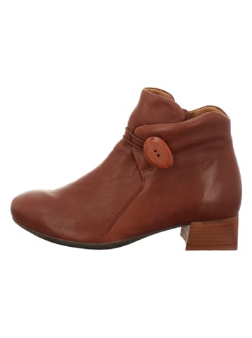Think! Leren enkelboots lichtbruin