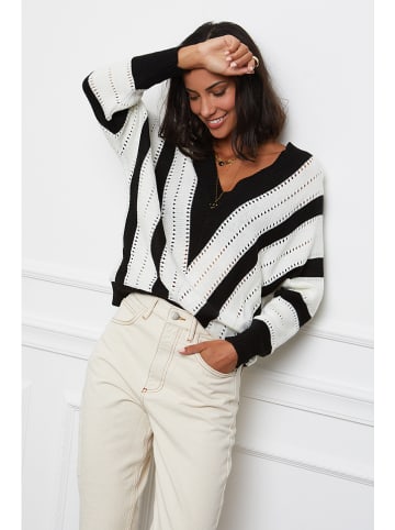 L'armoire de Suzette Pullover in Schwarz/ Weiß