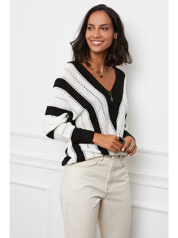 L'armoire de Suzette Pullover in Schwarz/ Weiß
