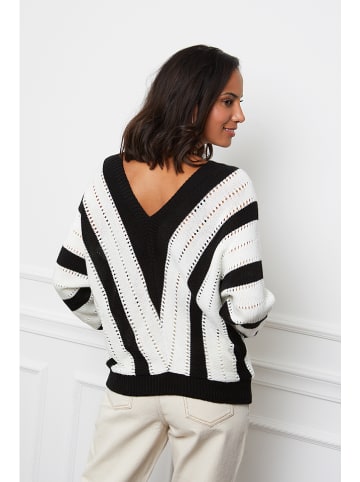 L'armoire de Suzette Pullover in Schwarz/ Weiß