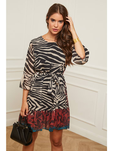 L'armoire de Suzette Kleid in Schwarz/ Beige