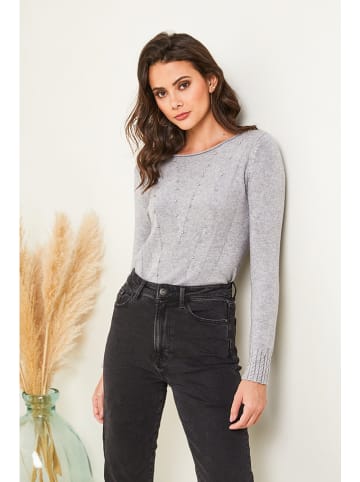 Soft Cashmere Sweter w kolorze szarym