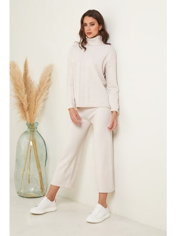 Soft Cashmere 2-delige outfit crème