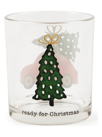 Trendy Kitchen by EXCÉLSA Szklanki (3 szt.) "Ready for Christmas" w kolorze czerwono-zielonym - 250 ml