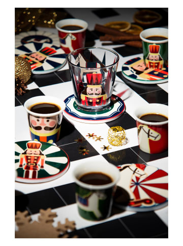 Trendy Kitchen by EXCÉLSA Podkładki (6 szt.) "Vintage Christmas" w kolorze czerwono-zielonym - Ø 10,5 cm