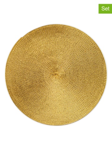 Trendy Kitchen by EXCÉLSA Podkładki stołowe (6 szt.) "Round" w kolorze złotym - Ø 36 cm