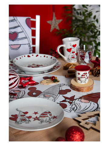 Trendy Kitchen by EXCÉLSA Podkładki stołowe (6 szt.) w kolorze biało-czerwonym - 43 x 28,5 cm