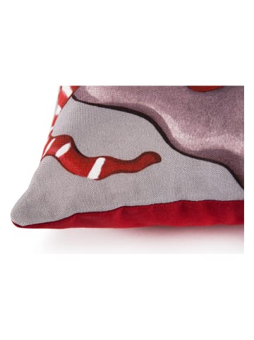 Trendy Kitchen by EXCÉLSA Kissen "Gnomo" in Grau/ Rot - (B)45 x (H)30 cm