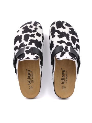 billowy Hausschuhe in Schwarz/ Weiß