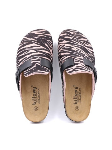 billowy Hausschuhe in Schwarz/ Rosa