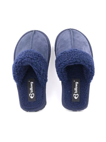 billowy Leren pantoffels blauw