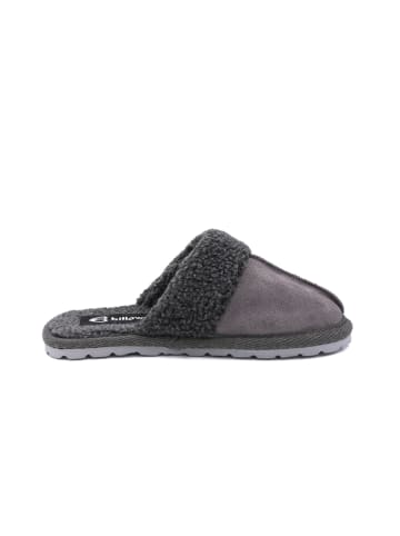 billowy Leder-Hausschuhe in Grau
