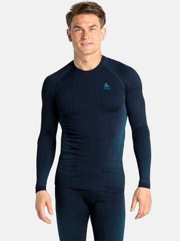 Odlo Podkoszulek funkcyjny "Performance Warm Eco" w kolorze szaro-czarnym