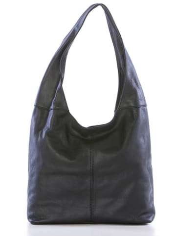 Anna Morellini Skórzana torebka w kolorze czarnym - 33 x 32 x 16 cm