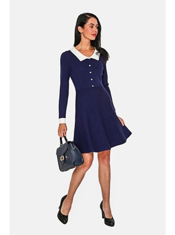 ASSUILI Kaschmir-Kleid in Dunkelblau