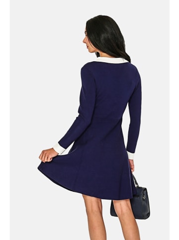 ASSUILI Kasjmieren jurk donkerblauw