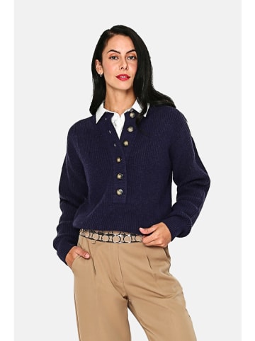 ASSUILI Kaschmir-Pullover in Dunkelblau