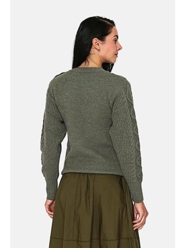 ASSUILI Sweter w kolorze khaki