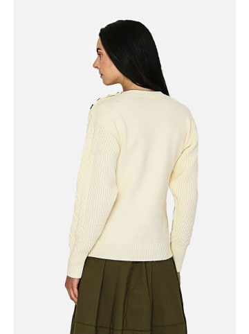 ASSUILI Sweter w kolorze kremowym