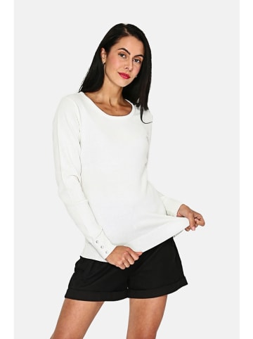 ASSUILI Sweter w kolorze białym