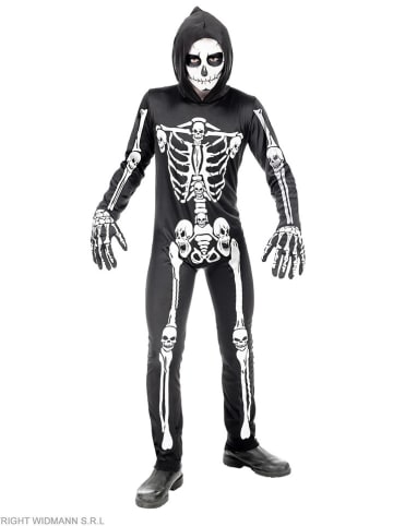 Carnival Party Kostuum "Skeleton" zwart/wit