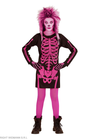 Widmann Kostuumjurk "PINK SKELET" zwart/roze
