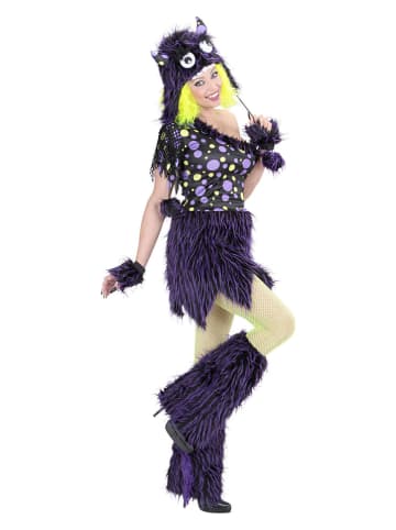 Carnival Party 4-delig kostuum "Monstermeisje" violet