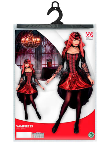 Widmann 2-delig kostuum "VAMPIER" zwart/rood