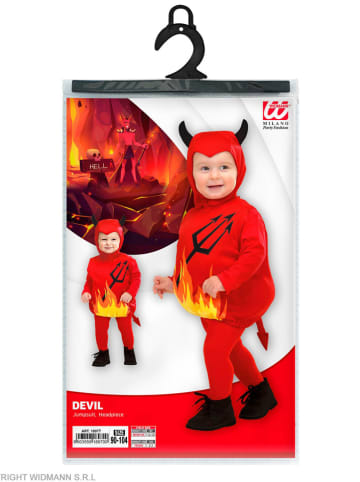 Widmann 2-delig kostuum "PUFFY DEVIL" rood