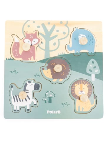PolarB 5tlg. Knopfpuzzle "Tiere" - ab 18 Monaten