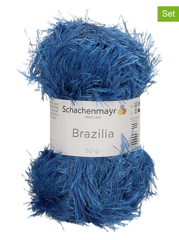 Schachenmayr since 1822 10er-Set: Kunstfasergarne "Brazilia" in Blau - 10x 50 g