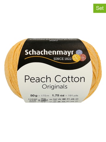 Schachenmayr since 1822 10er-Set: Baumwoll-Mixgarne "Peach Cotton" in Senf - 10x 50 g