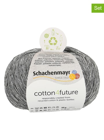 Schachenmayr since 1822 10er-Set: Baumwollgarne "Cotton4future" in Grau - 10x 50 g