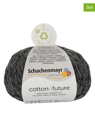 Schachenmayr since 1822 10er-Set: Baumwollgarne "Cotton4future" in Schwarz - 10x 50 g