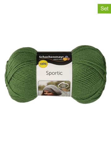 Schachenmayr since 1822 10er-Set: Kunstfasergarne "Sportic" in Grün - 10x 100 g
