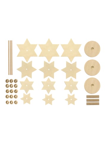 SUNNYSUE 3-delige set: kleine sterrenboom naturel