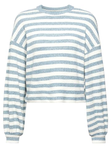 ESPRIT Sweter w kolorze błękitno-białym