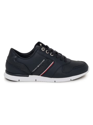 Tommy Hilfiger Leder-Sneakers in Dunkelblau