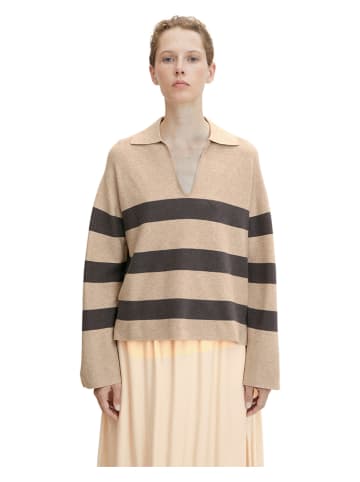 Tom Tailor Pullover in Beige/ Braun