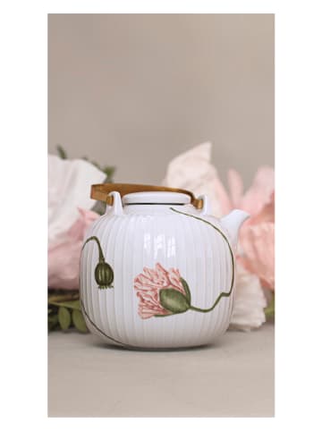 Kähler Imbryk "Hammershøi Poppy" w kolorze biało-jasnoróżowym - 1,2 l