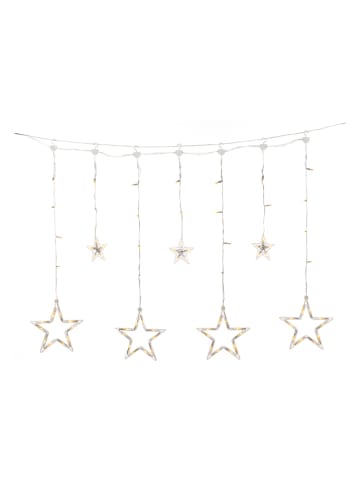 Konstsmide LED-Lichtervorhang "Sterne" in Warmweiß - (L)590 cm