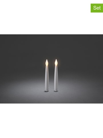 Konstsmide Świece LED (2 szt.) w kolorze białym - wys. 28 cm
