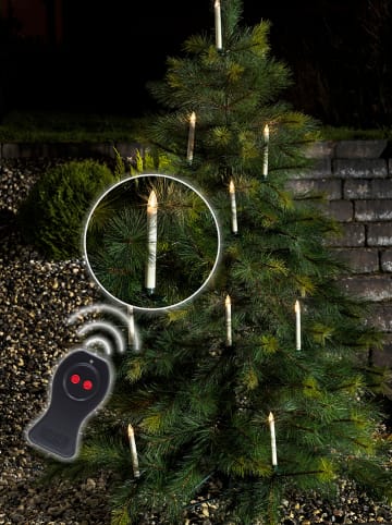 Konstsmide Bezprzewodowe świece LED (10 szt.) w kolorze ciepłej bieli - wys. 20 cm