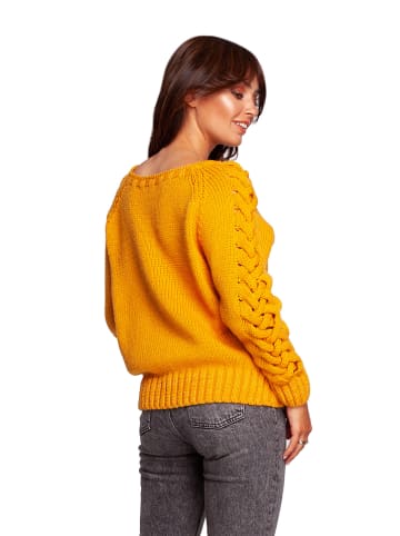 Be Wear Sweter w kolorze musztardowym